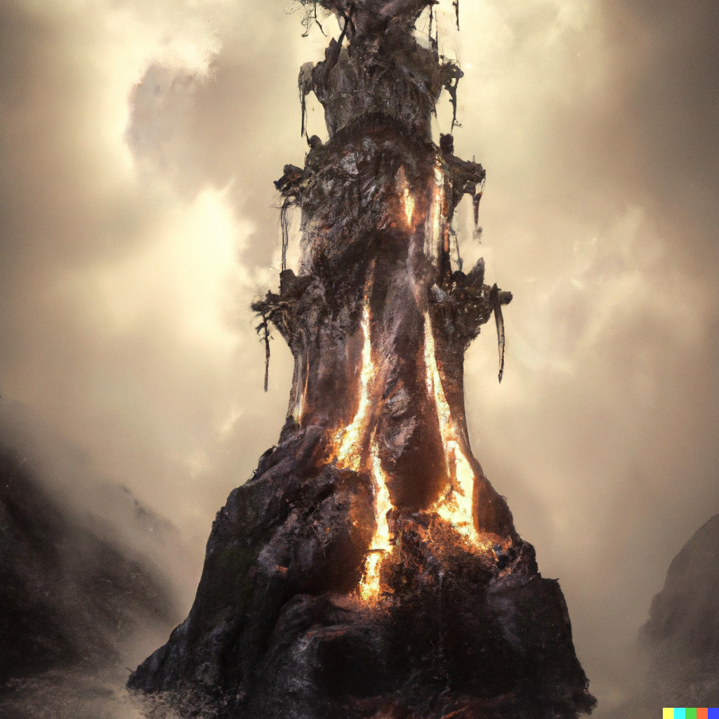 A charred, ashen tower impervious to the flames of Gehennom