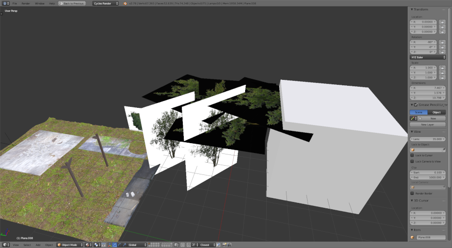 A view of the alpha mapped plane trees