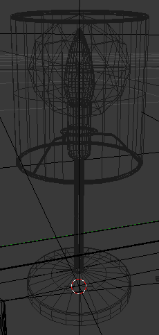 A sphere representing the lamp's IES data placed inside the
luminaire