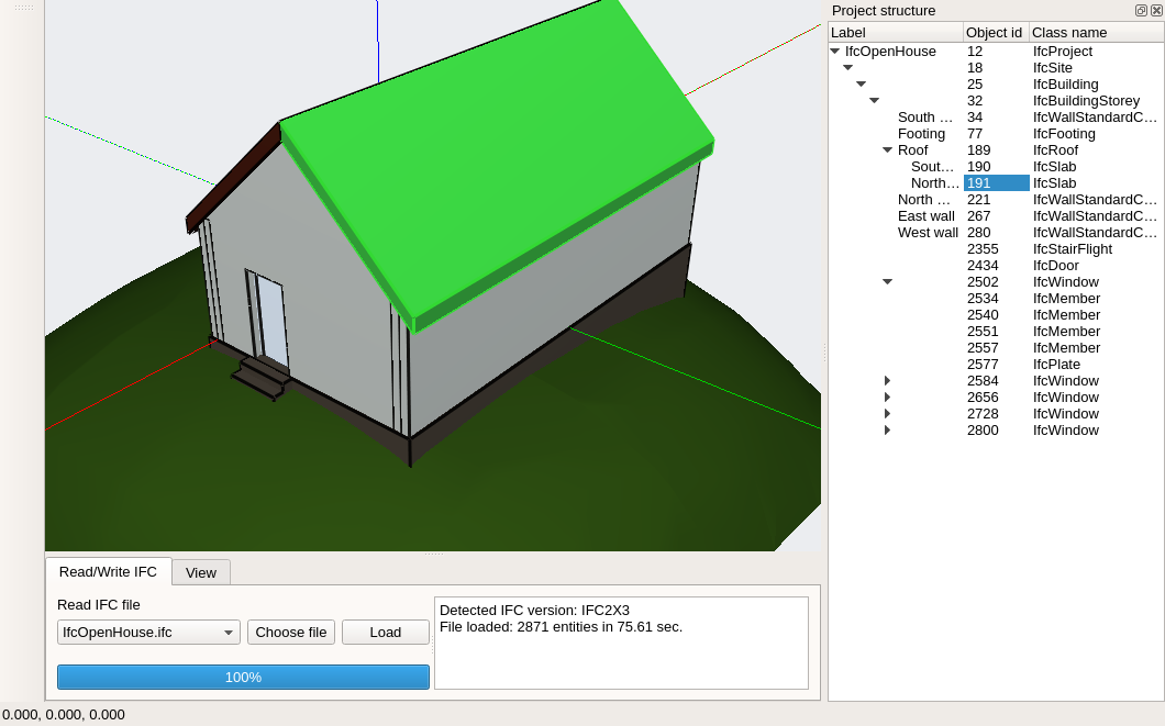 SimpleViewerExample based on IfcPlusPlus running on
Linux