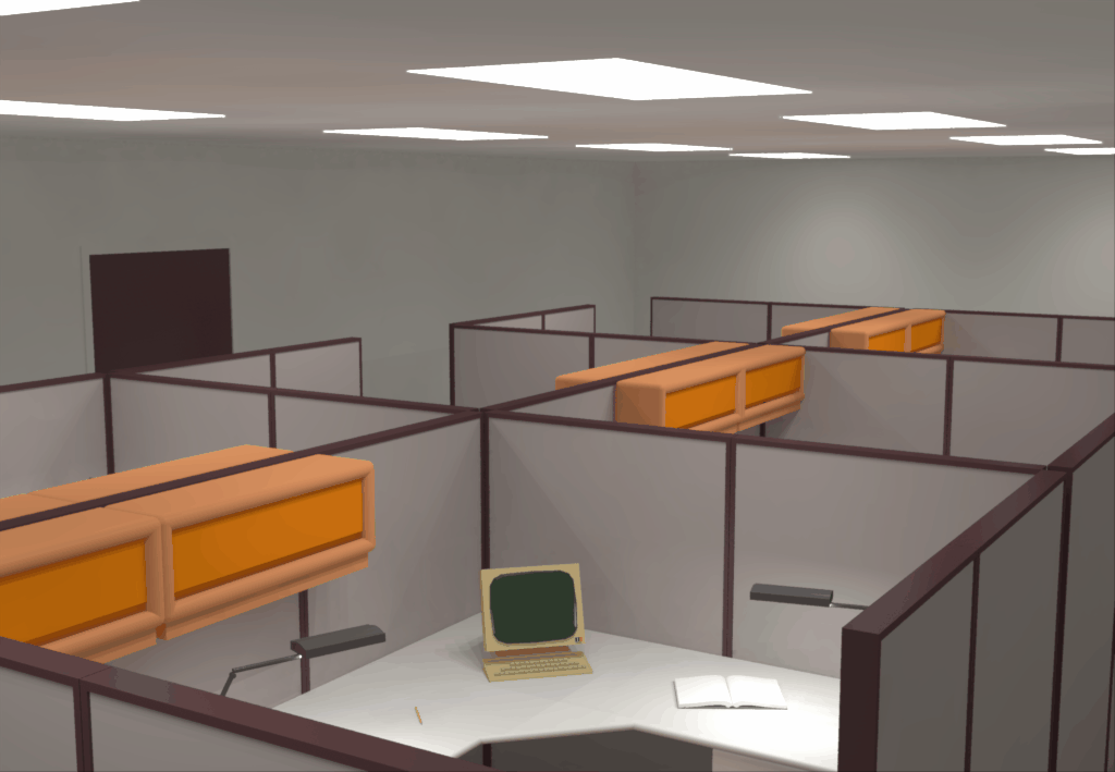 A scientifically accurate, but fake looking office scene
