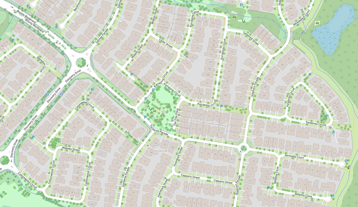 OpenStreetMaps example in Brisbane, Australia