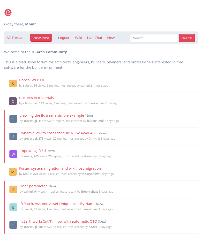 A screenshot of the Threadbare homepage