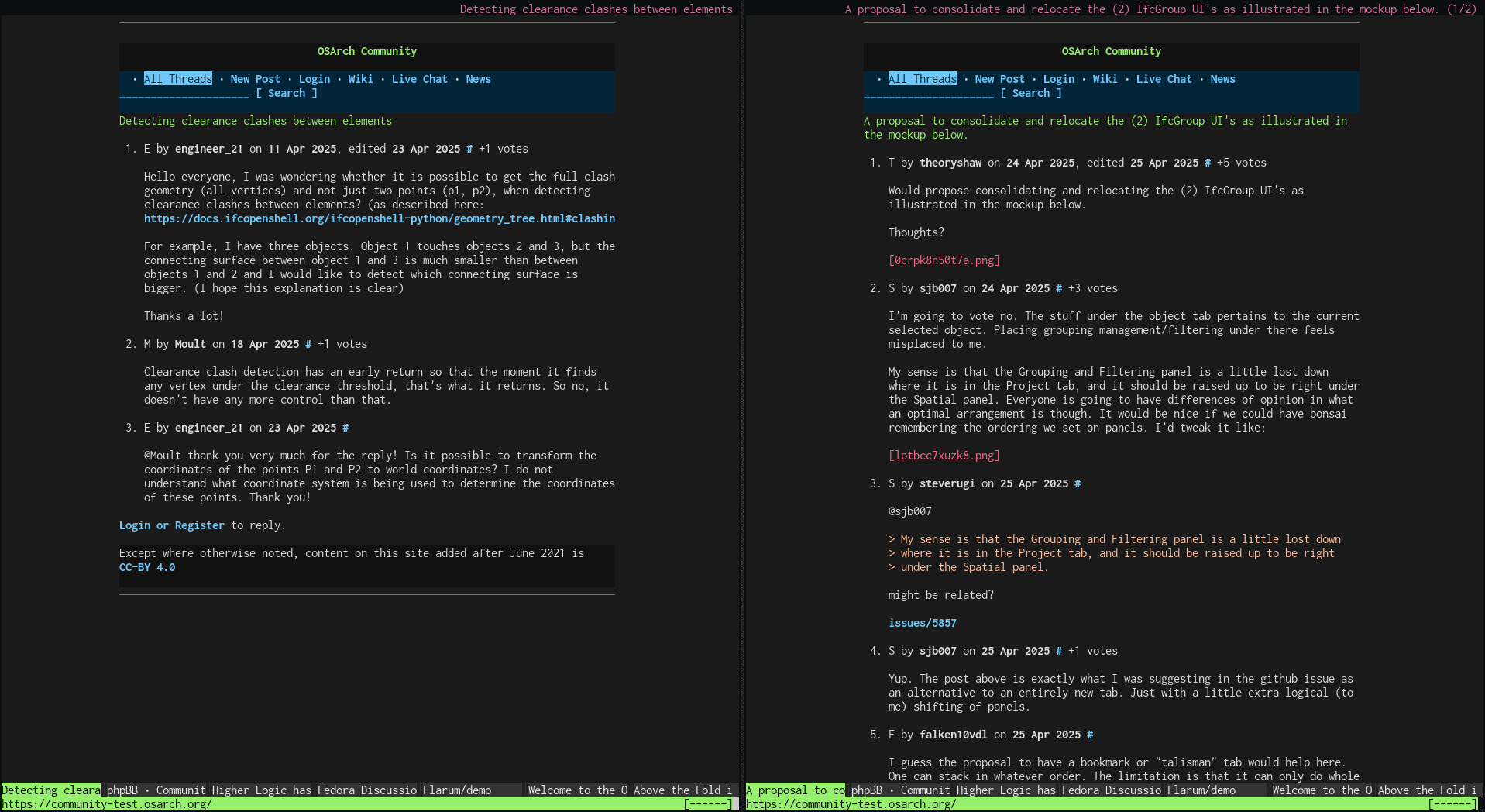 Threadbare showing posts in a thread as a clean ordered list